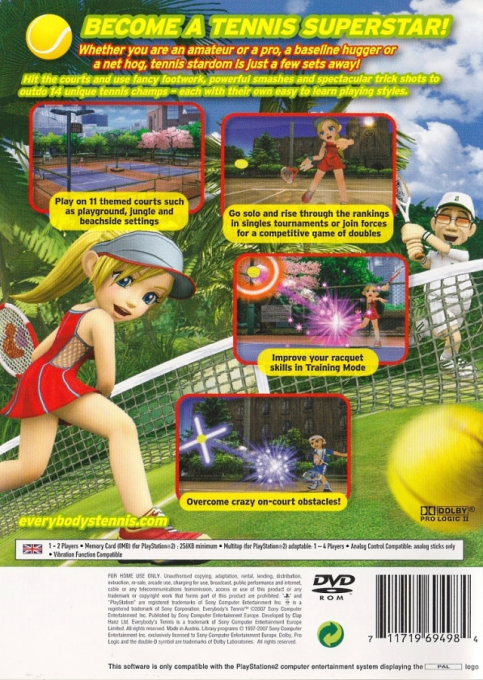 Hot Shots Tennis - Dos
