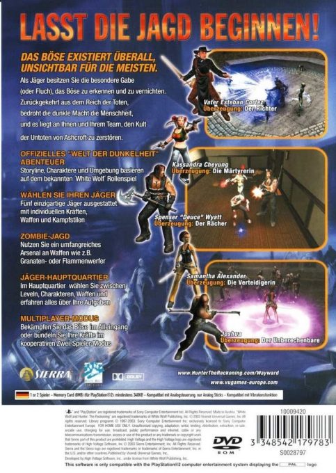 Hunter : The Reckoning, Wayward dos