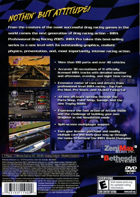 IHRA Professional Drag Racing 2005 dos
