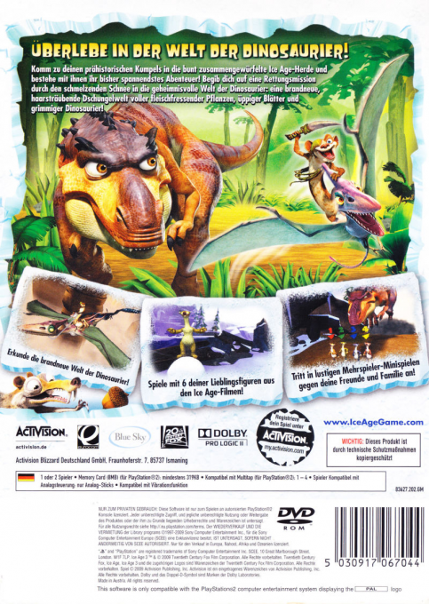 L'Age de Glace 3 : Le Temps des Dinosaures - Dos