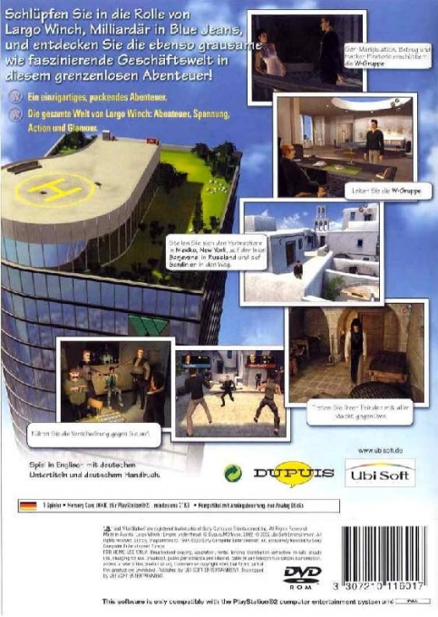 Largo Winch : Aller Simple pour les Balkans - Dos