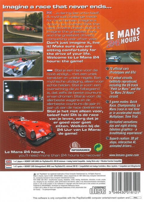 Le Mans 24 Heures - Dos
