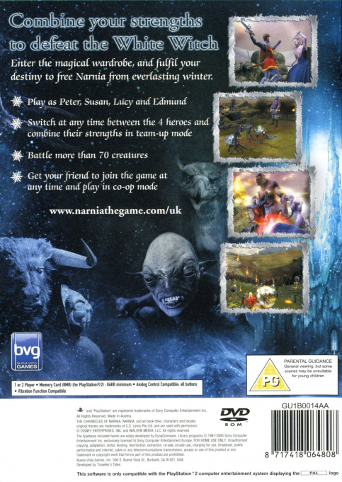 Le Monde de Narnia - Chapitre 1 : le Lion, la Sorcière Blanche et l'Armoire Magique - Dos