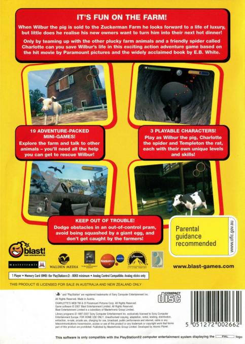 Le Petit Monde de Charlotte - Dos