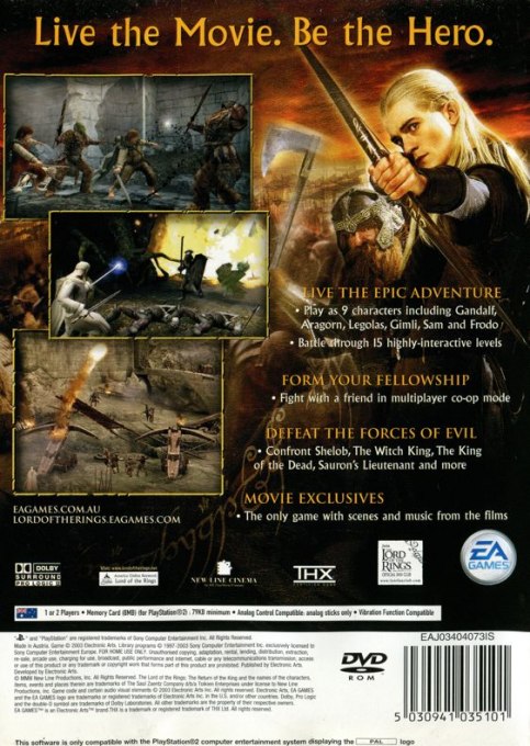 Le Seigneur des Anneaux : Le Retour du Roi - Dos