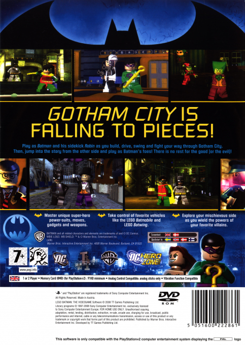 Lego Batman : Le Jeu Vidéo - Dos