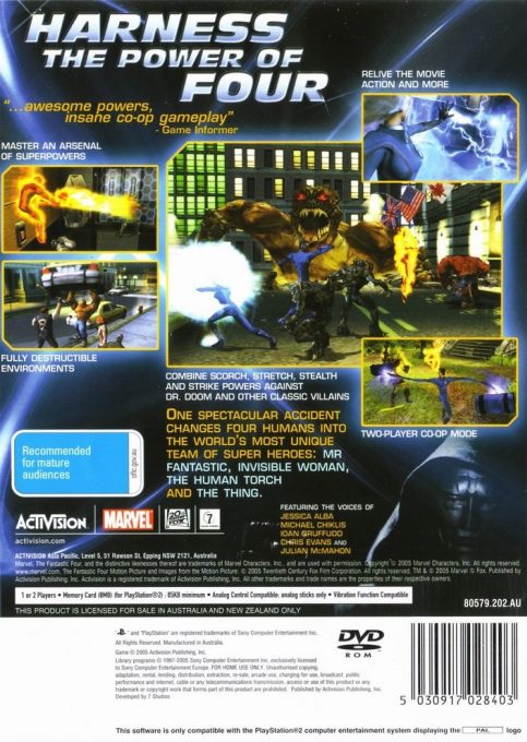 Les 4 Fantastiques dos