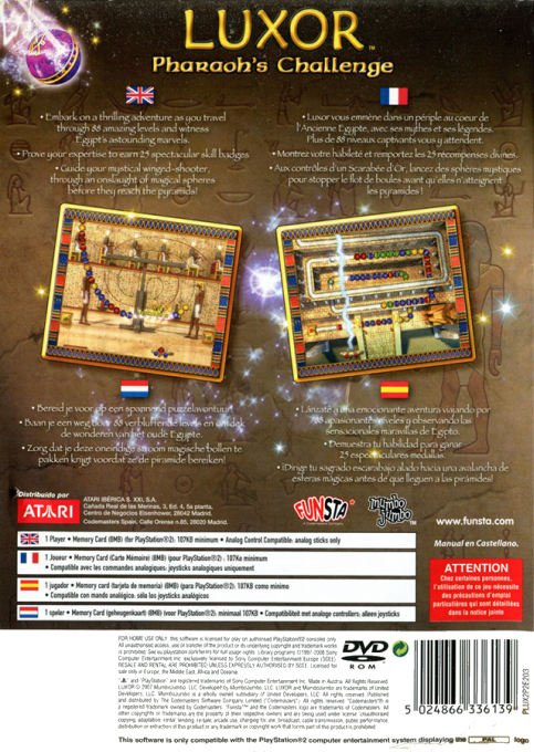 Luxor : Pharaoh's Challenge - Dos