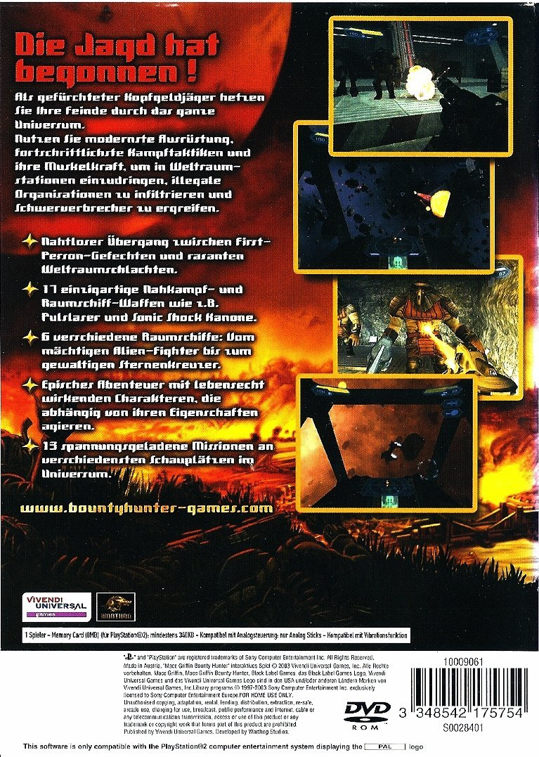 Mace Griffin : Bounty Hunter - Dos