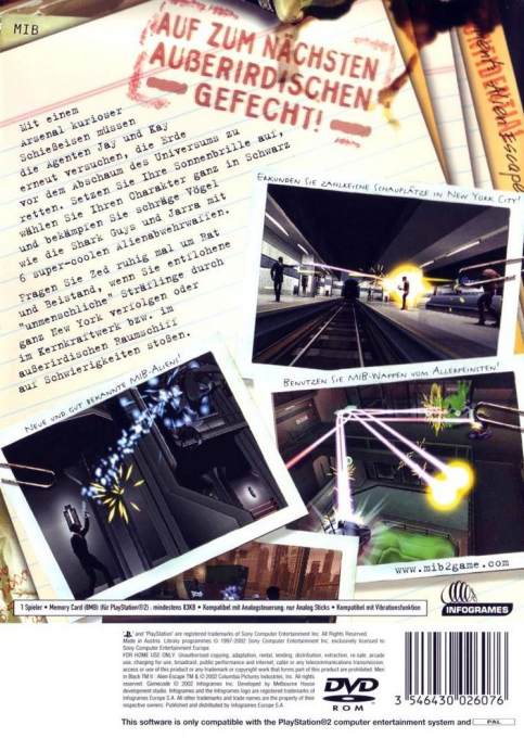 Men in Black II : Alien Escape - Dos