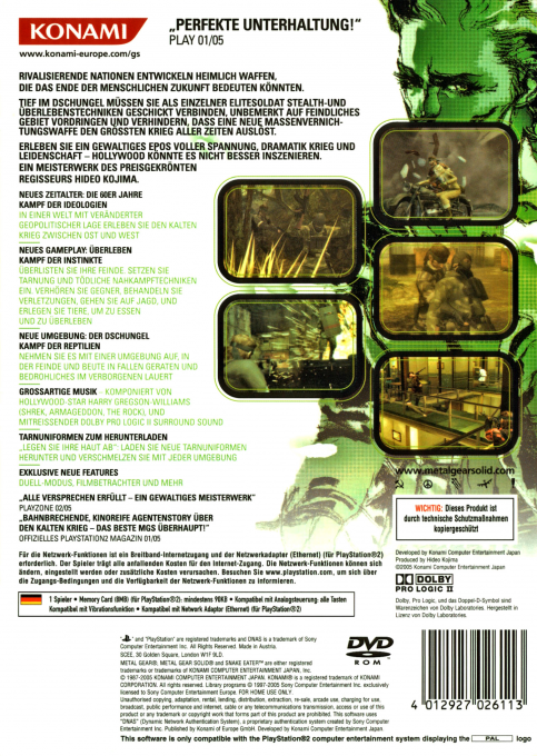 Metal Gear Solid 3 : Snake Eater - Dos