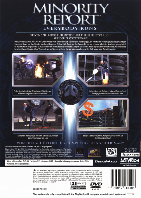 Minority Report : Le Futur vous Rattrape dos