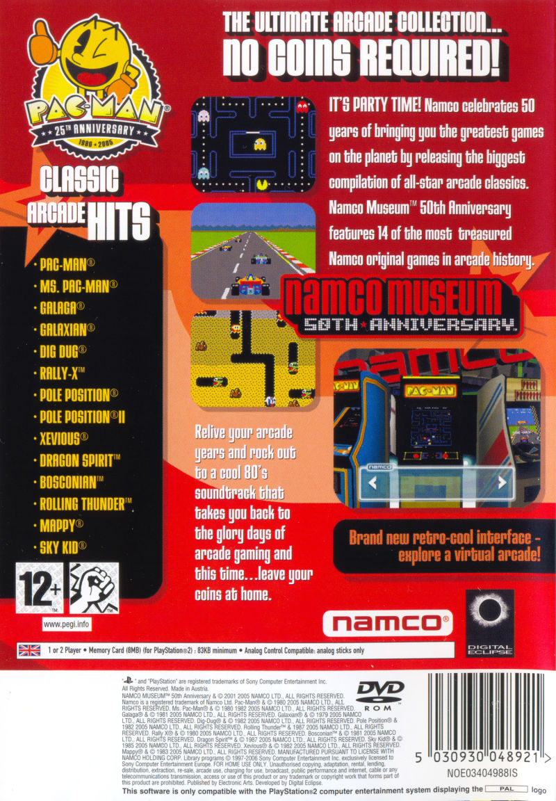 Namco Museum 50th Anniversary - Dos