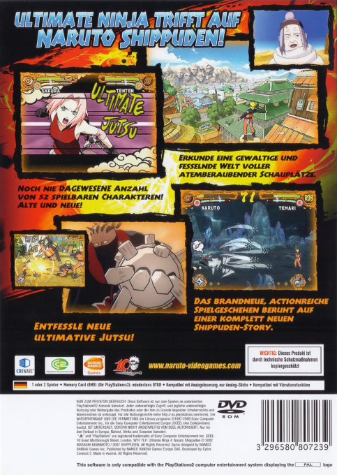 Naruto Shippuden : Ultimate Ninja 4 - Dos