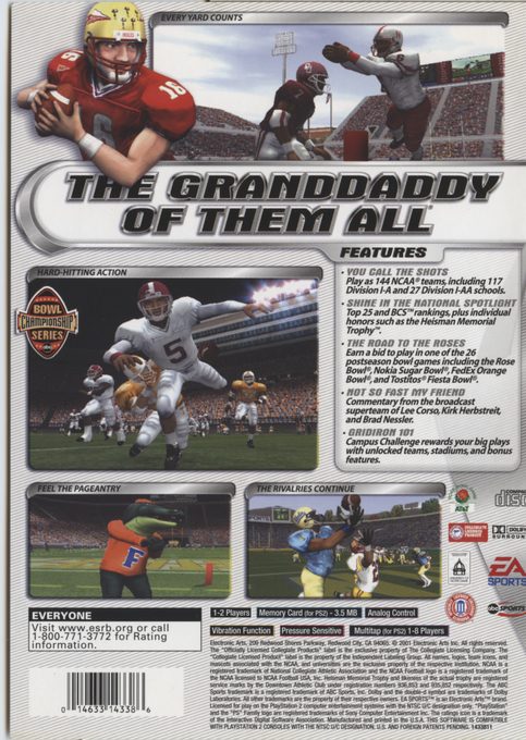 NCAA Football 2002 dos