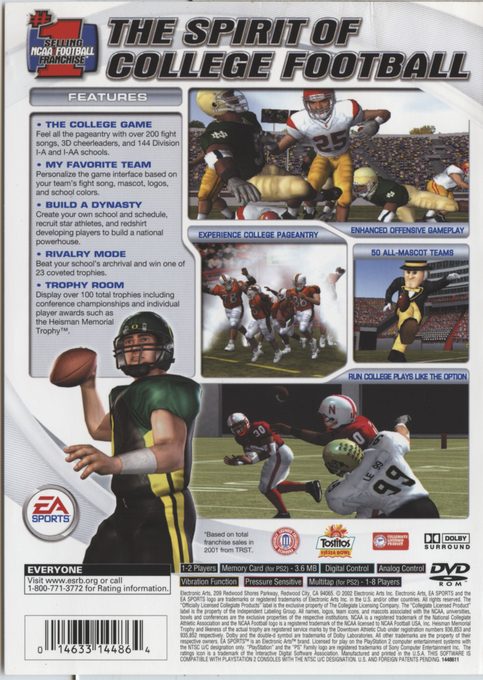 NCAA Football 2003 dos