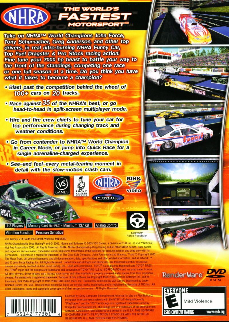 NHRA Championship Drag Racing dos