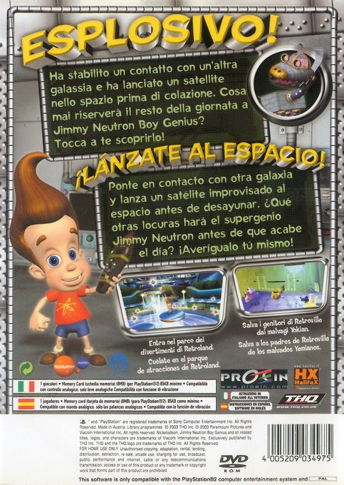 Nickelodeon Jimmy Neutron : Boy Genius, Jet Fusion dos