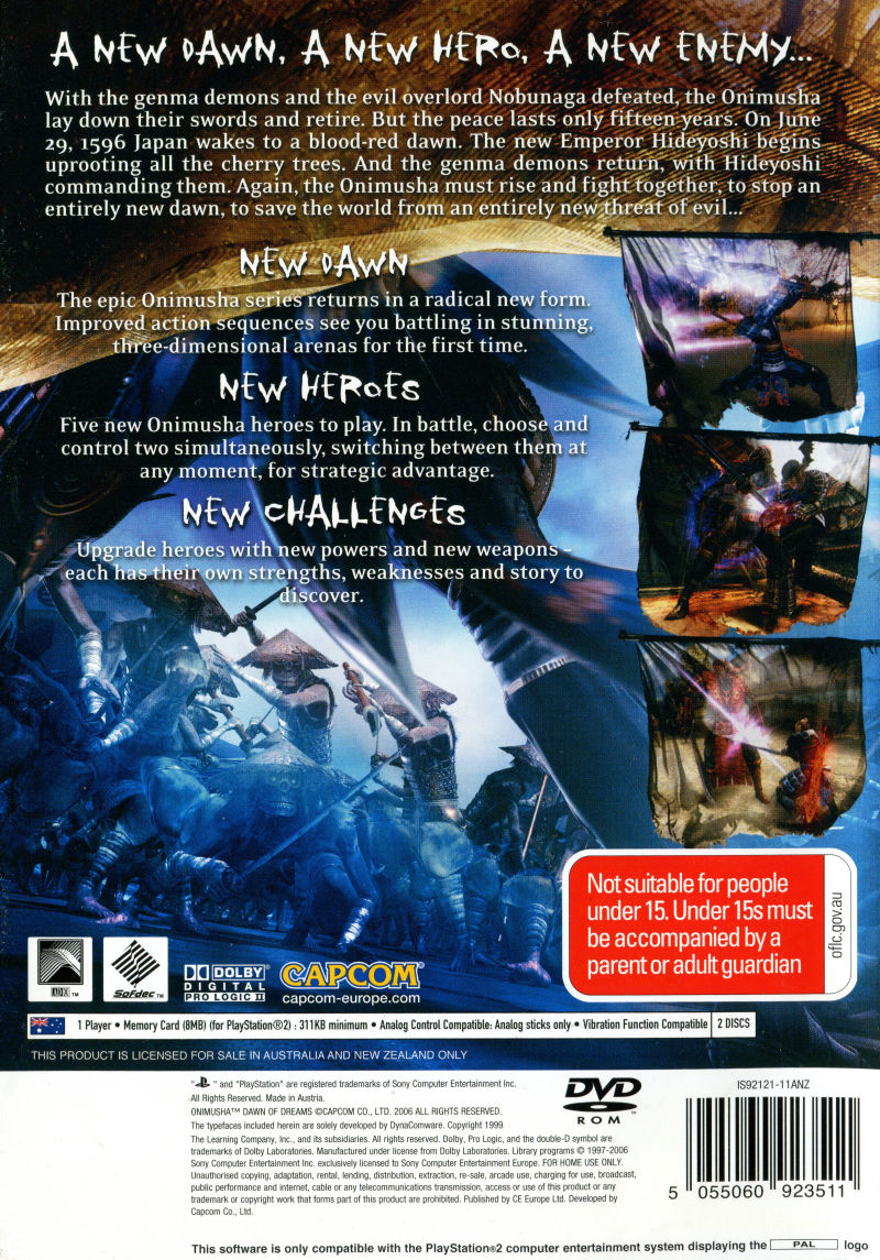 Onimusha : Dawn of Dreams - Dos