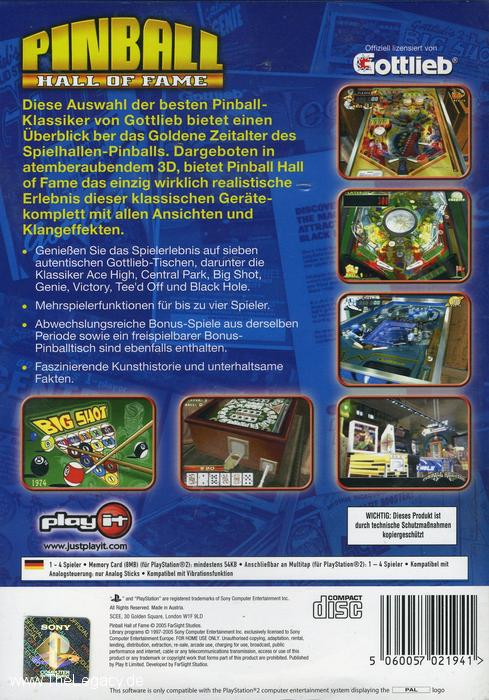 Pinball Hall of Fame : The Gottlieb Collection - Dos