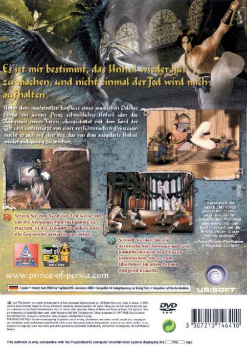 Prince Of Persia : Les Sables Du Temps - Dos