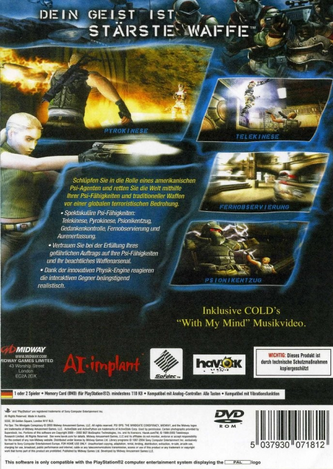 Psi-Ops : The Mindgate Conspiracy - Dos