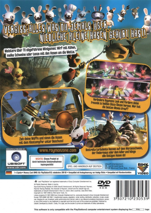 Rayman Contre Les Lapins Crétins - Dos