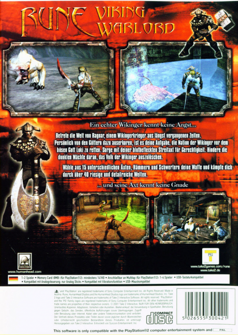 Rune : Viking Warlord - Dos