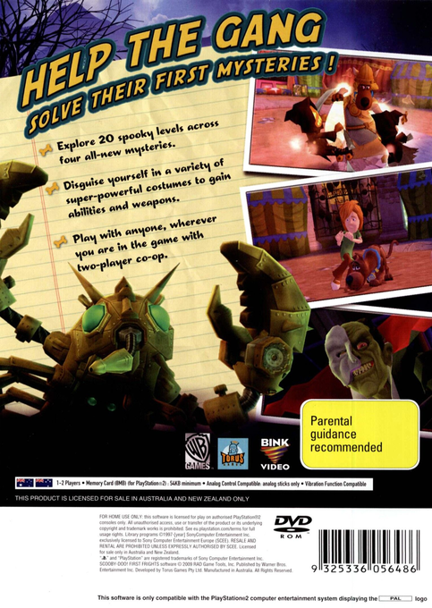 Scooby-Doo! Opération Chocottes - Dos