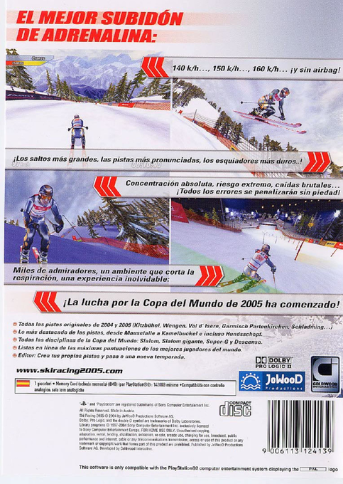 Ski Racing 2005 Featuring Hermann Maier - Dos