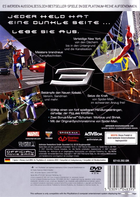 Spider-Man 3 dos
