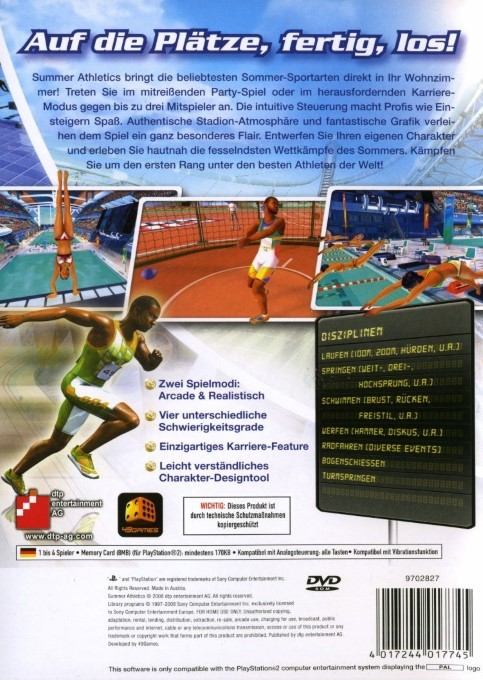 Summer Athletics : The Ultimate Challenge - Dos