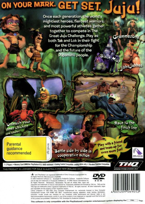 Tak Et Le Pouvoir De Juju - Dos