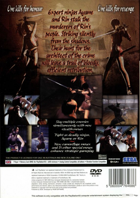 Tenchu : Fatal Shadows - Dos