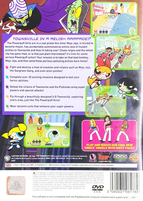 The Powerpuff Girls : L'Attaque Des Aromates - Dos