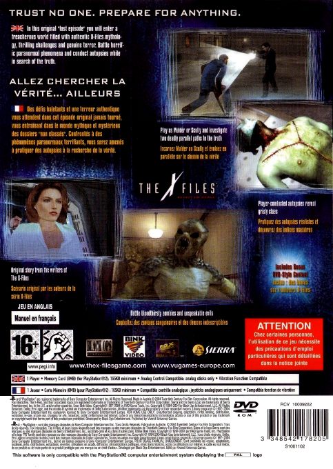 The X-Files : Resist or Serve dos