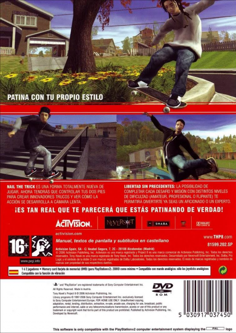 Tony Hawk's Project 8 - Dos