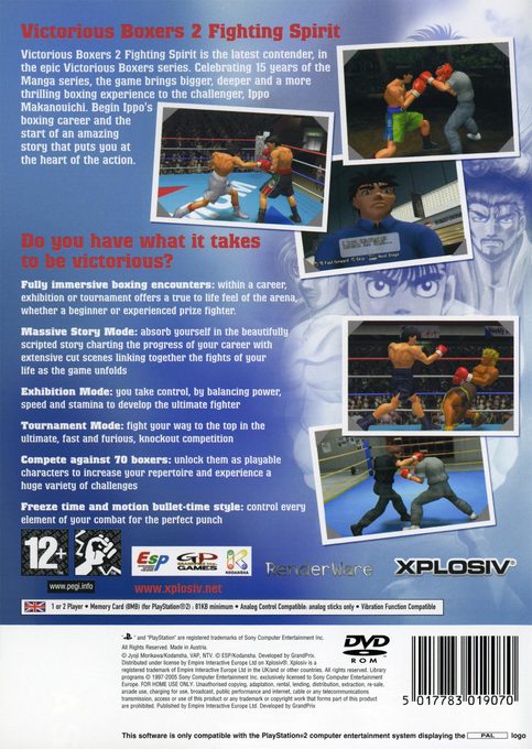 Victorious Boxers 2 : Fighting Spirit dos
