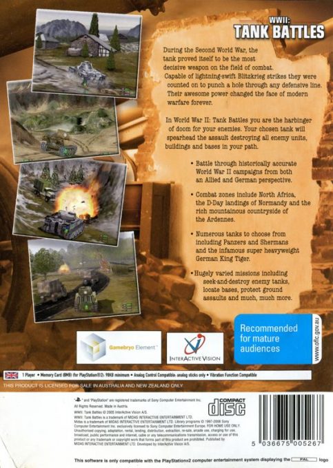WWII : Tank Battles - Dos