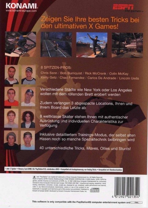 X Games Skateboarding dos