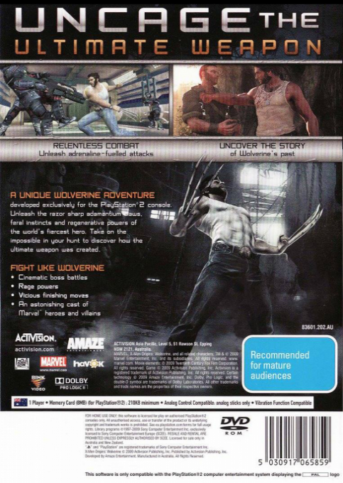 X-Men Origins : Wolverine - Dos