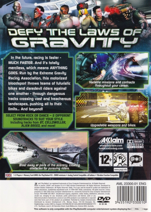 XGRA : Extreme G Racing Association - Dos