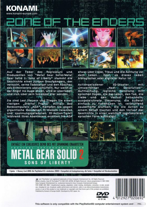 Zone of the Enders - Dos