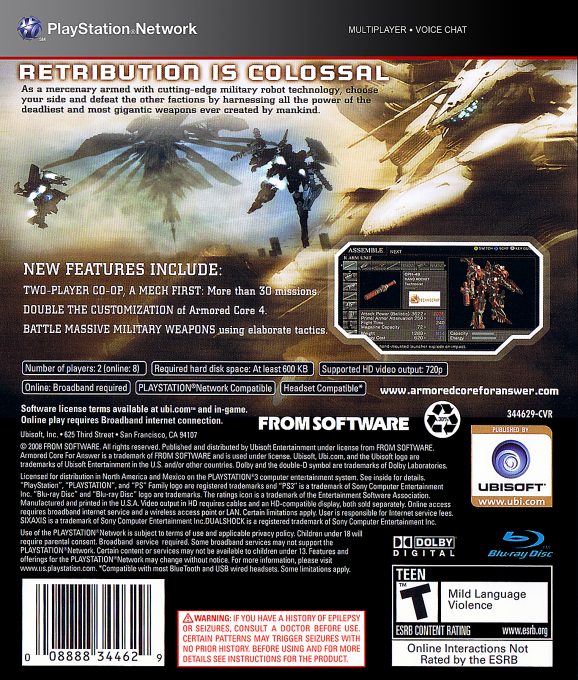 Armored Core For Answer - Dos