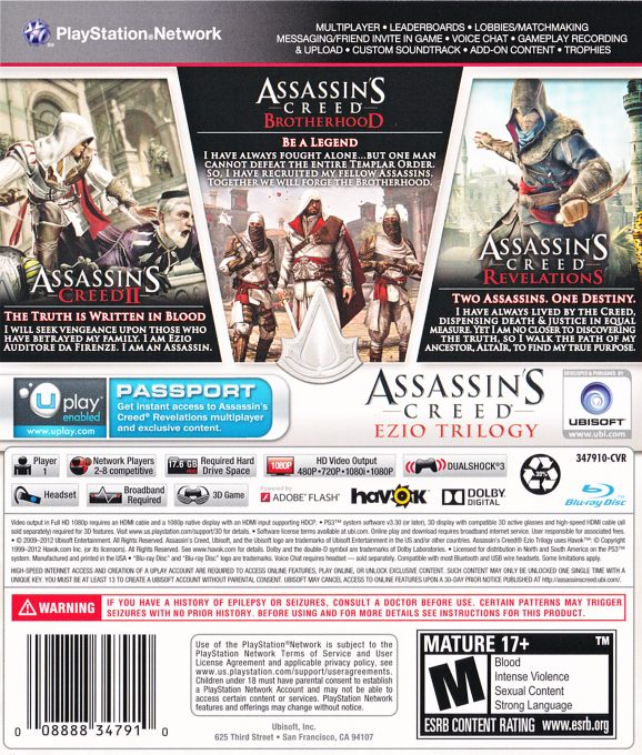 Assassin's Creed - Ezio Trilogy - Dos