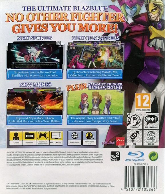 BlazBlue : Continuum Shift Extend - Dos