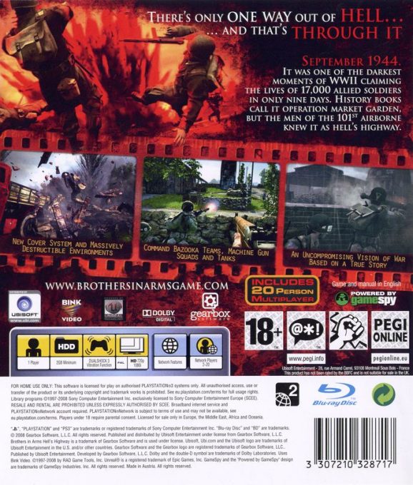 Brothers in Arms : Hell's Highway - Dos