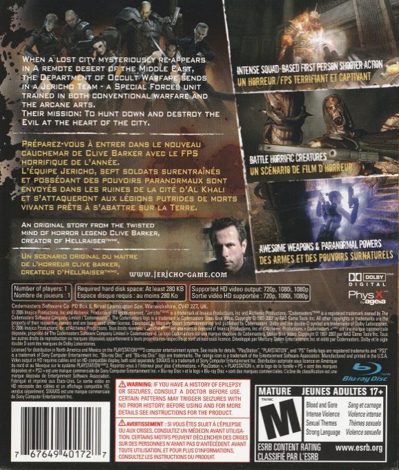 Clive Barker's Jericho - Dos