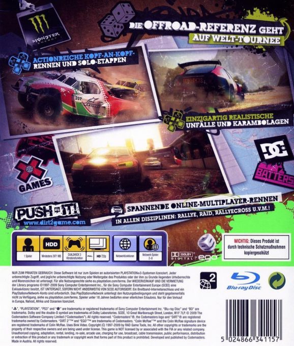 Colin McRae : DiRT 2 - Dos