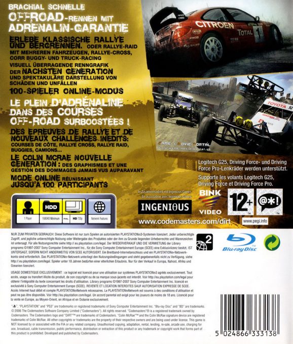 Colin McRae : DiRT - Dos